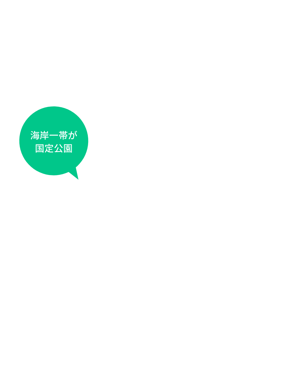 海岸一帯が
          国定公園